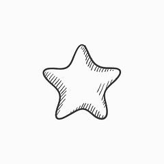 Image showing Rating star sketch icon.