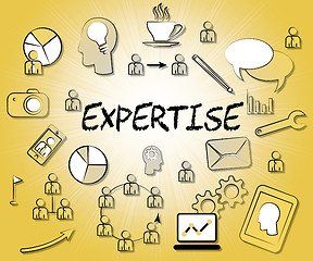 Image showing Expertise Icons Means Trained Experts And Proficiency