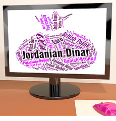 Image showing Jordanian Dinar Represents Currency Exchange And Broker