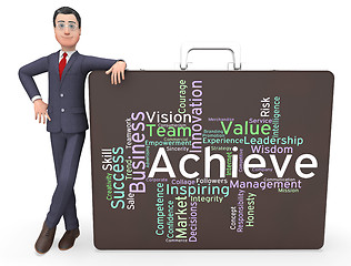 Image showing Achieve Words Means Succeed Wordcloud And Text