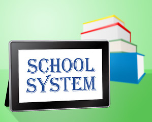 Image showing School System Shows Systems Studying And Computing