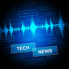 Image showing Tech News Represents Social Media And Digital