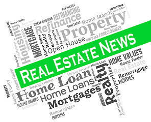 Image showing Real Estate News Means For Sale And Headlines