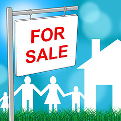 Image showing House For Sale Means Residential Home And Household