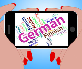 Image showing German Language Shows Germany Communication And Words