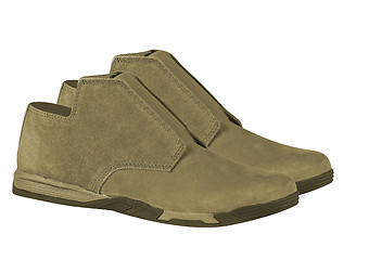 Image showing pair of suede shoes