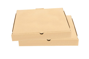 Image showing Two Pizza boxes