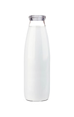 Image showing Traditional glass milk bottle