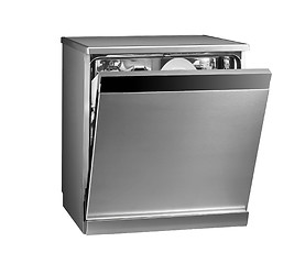 Image showing Modern freestanding dishwasher
