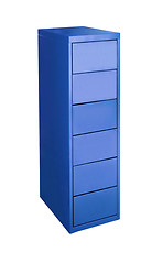 Image showing Blue metal cabinet