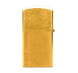 Image showing Elegant golden gas cigarette lighter