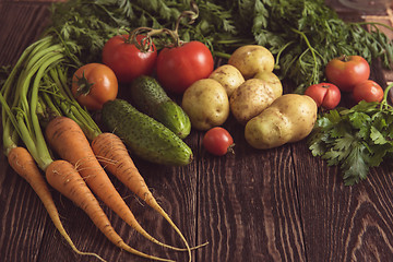 Image showing freshly grown raw vegetables