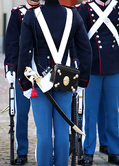 Image showing Danish Royal Life Guards in Copenhagen, Denmark