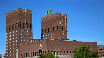 Image showing Oslo City Hall (Radhus) in Oslo, Norway 