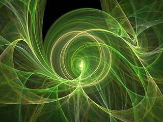 Image showing Green abstract fractal