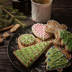 Image showing New year homemade gingerbread