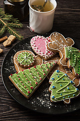 Image showing New year homemade gingerbread