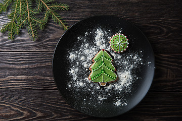 Image showing New year homemade gingerbread