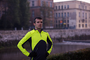 Image showing jogging man portrait