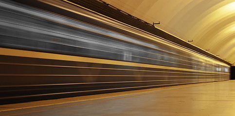 Image showing  speed train in motion