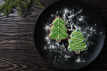 Image showing New year homemade gingerbread