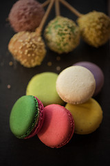 Image showing French colorful macarons