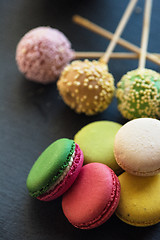 Image showing French colorful macarons