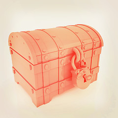 Image showing The chest. 3D illustration. Vintage style.