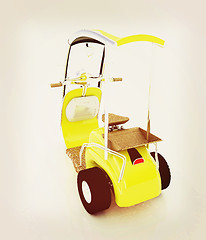 Image showing scooter. 3D illustration. Vintage style.