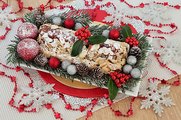 Image showing Stollen Christmas Cake