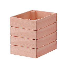 Image showing Empty wooden fruit crate