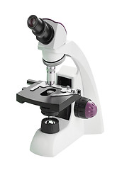 Image showing microscope isolated on white