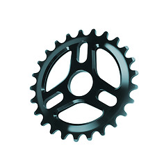 Image showing Bicycle gear, metal cogwheel