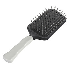 Image showing Hair brush with a black handle