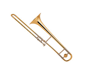 Image showing The brass trombone