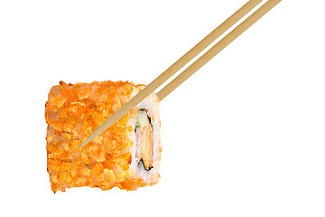 Image showing Holding Sushi isolated