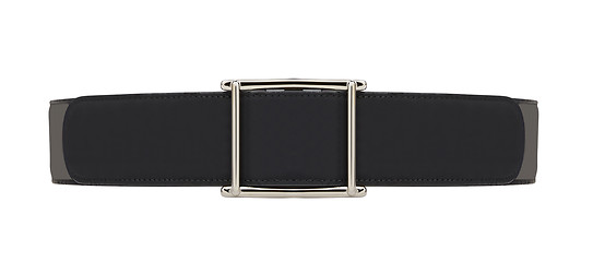 Image showing Black leather belt