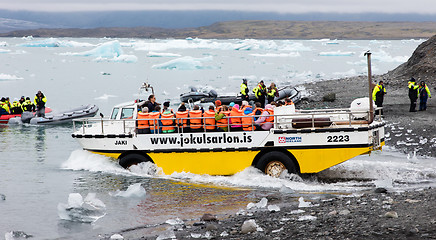 Image showing JOKULSARLON, ICELAND - JULY 21, 2016: Jokulsarlon Glacial Lagoon