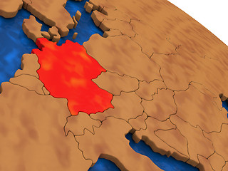 Image showing Germany on wooden globe