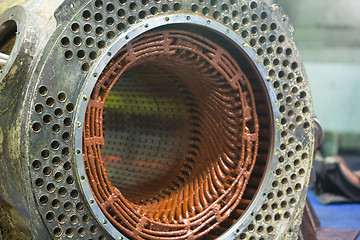 Image showing Stator of a big electric motor