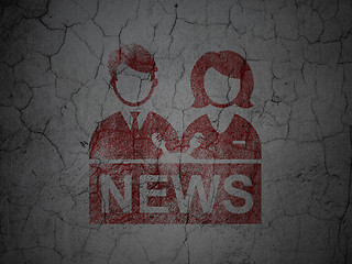 Image showing News concept: Anchorman on grunge wall background