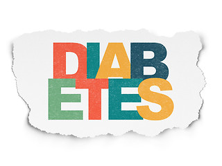 Image showing Healthcare concept: Diabetes on Torn Paper background