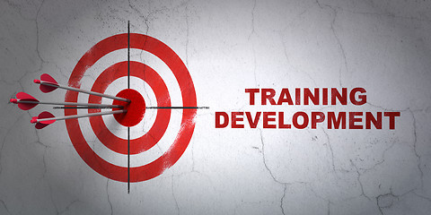 Image showing Studying concept: target and Training Development on wall background