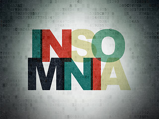 Image showing Health concept: Insomnia on Digital Data Paper background