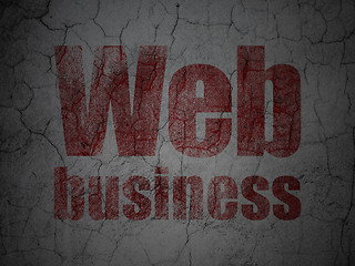 Image showing Web development concept: Web Business on grunge wall background