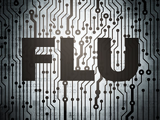 Image showing Healthcare concept: circuit board with Flu