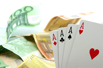 Image showing money and aces