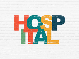 Image showing Healthcare concept: Hospital on wall background