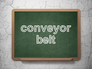 Image showing Industry concept: Conveyor Belt on chalkboard background