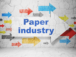 Image showing Industry concept: arrow with Paper Industry on grunge wall background